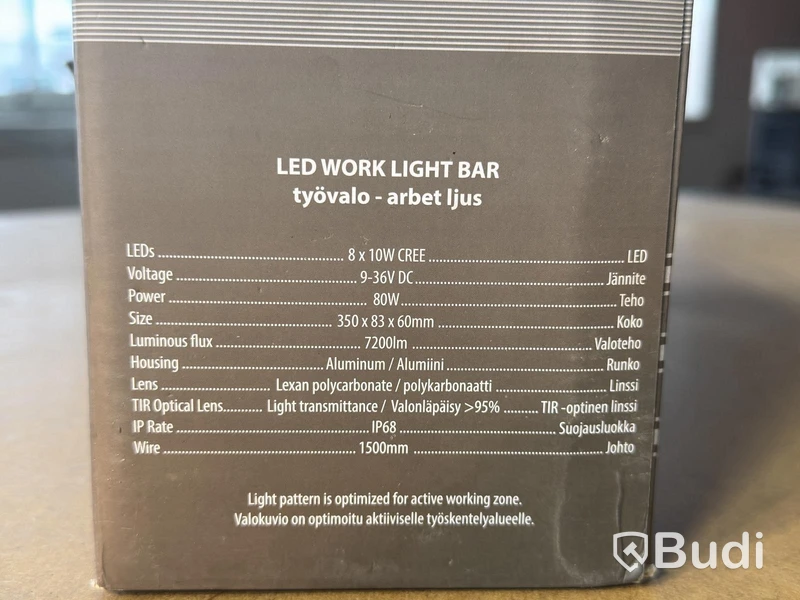 Bullpro LED work light bar, 80 W, 350 mm