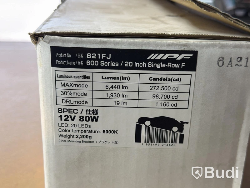 Extraljus IPF 600 Series, 20 tum, 80 W