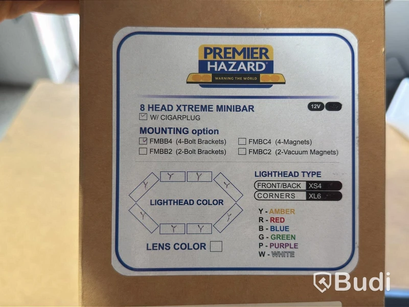 Varningsljus, Premier Hazard 8 Head Xtreme Minibar, 12V