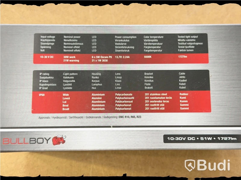 Bullboy Work Lights, 4 pcs