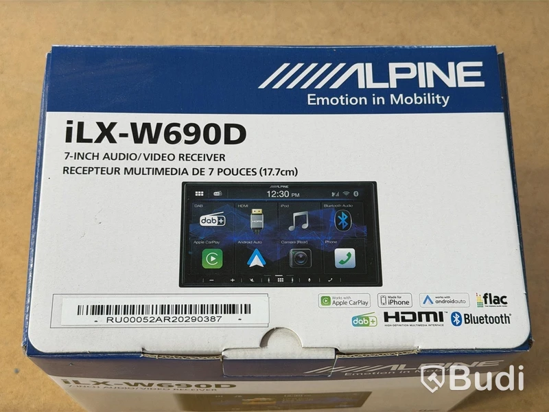 Audio/video receiver, Alpine iLX-W690D, 7-inch