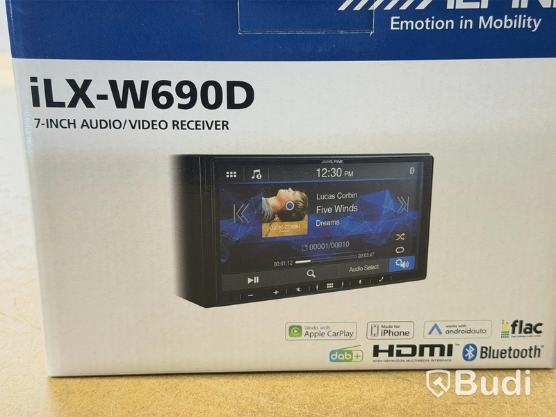 Audio/video receiver, Alpine iLX-W690D, 7-inch