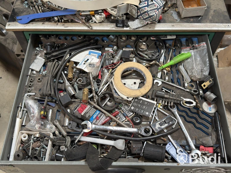 Verktygsvagn System Edström, med verktyg och innehåll