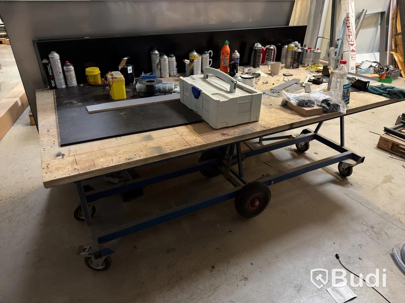 Workbench/panel trolley, adjustable