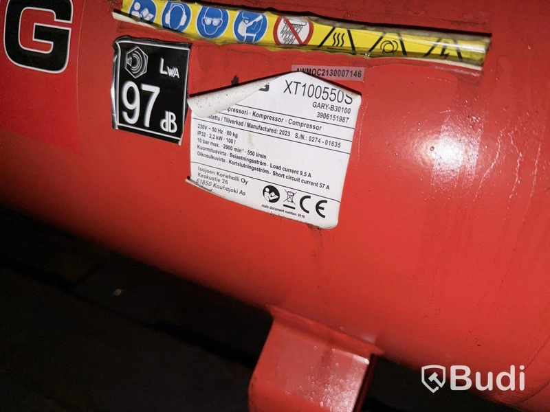 Kompressor, StrongLine XT100550S, 100L
