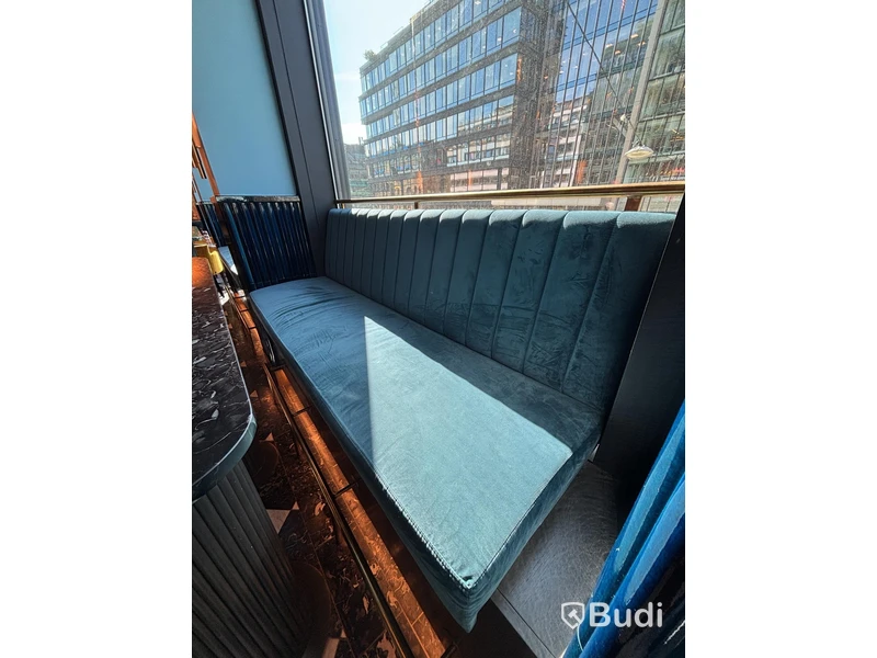 Sofa with table and 2 chairs