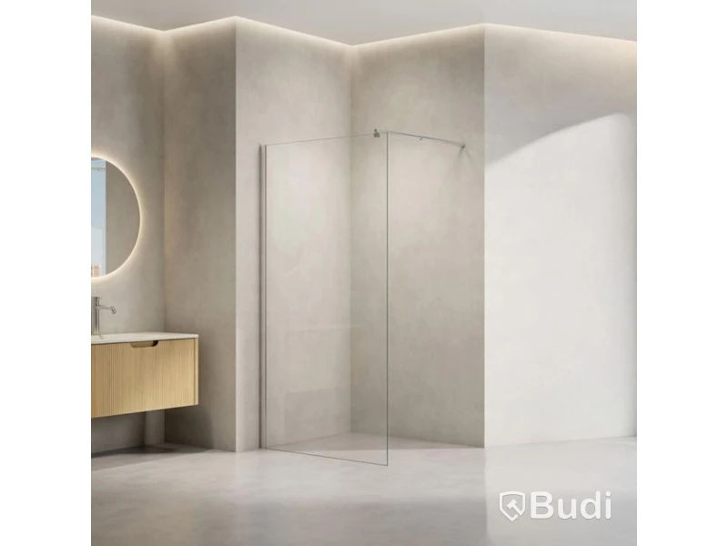 (NEW) SHOWER SCREEN NORTIQ BERGEN CLEAR GLASS 90 CM