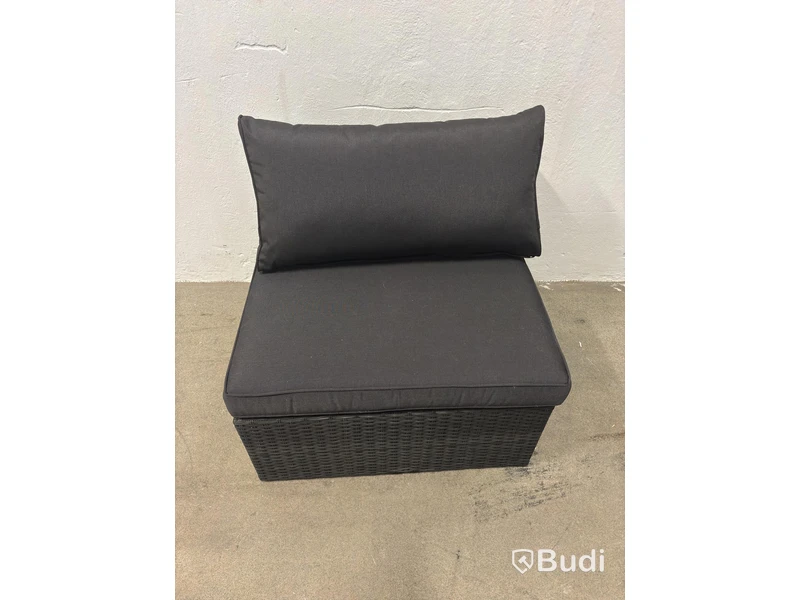 (NEW) Armchair, Centre Section, Sunfun Öregrund, Black