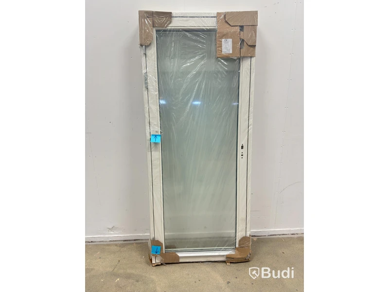 (NEW) SOLID ELEMENTS WOODEN PATIO DOOR, 3-PANE FULLY GLAZED, VHED 9X21, LEFT-HUNG
