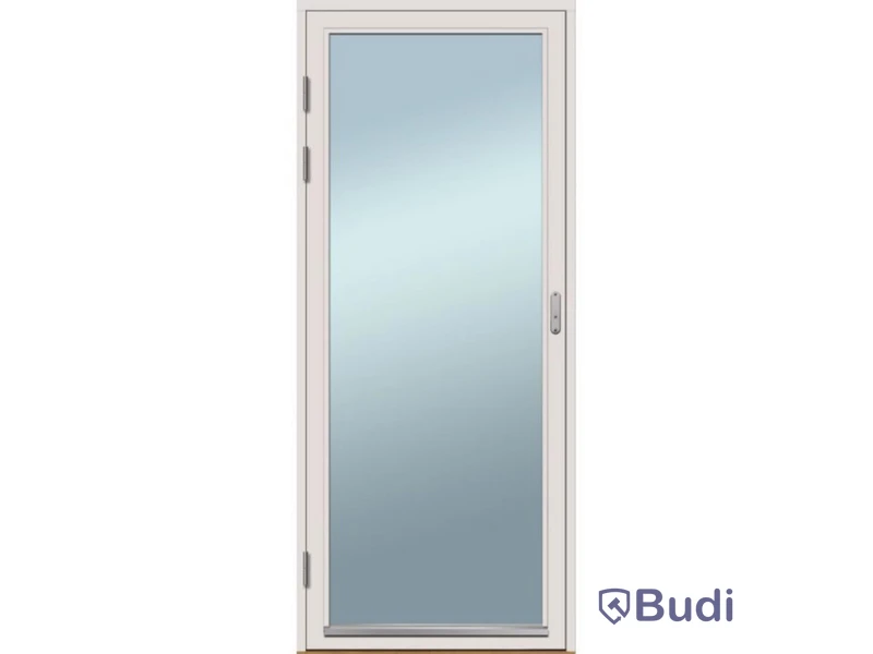 (NEW) SOLID ELEMENTS WOODEN PATIO DOOR, 3-PANE FULLY GLAZED, VHED 9X21, LEFT-HUNG