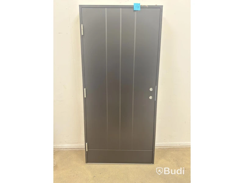 (NEW) SOLID ELEMENTS YSTAD EXTERIOR DOOR M10X21 LEFT-HAND, BLACK