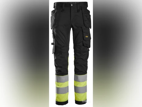 MIDJEBYXA SNICKERS 6234 SVART, GUL VARSEL HF KL1. STL. 252