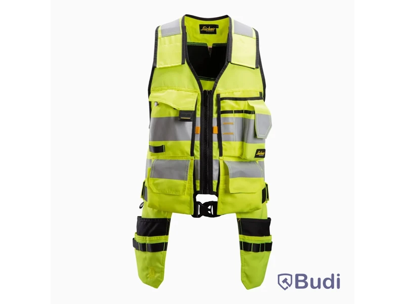 (NEW) HI-VIS TOOL VEST, CLASS 1 YELLOW/BLACK, SIZE 007 (XL)