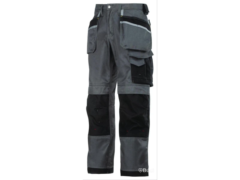 (NEW) SNICKERS 3212 WORK TROUSERS, GREY/BLACK, DURATWILL HF, SIZE 108