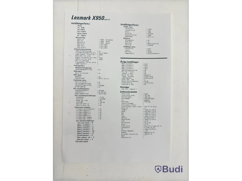 Skrivare Lexmark,  XS950de