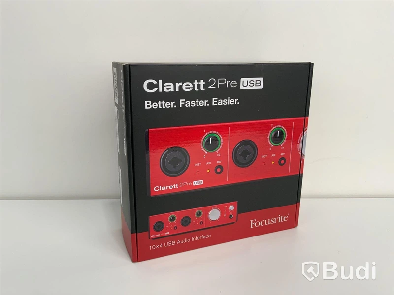 focusrite clarett 2 pre usb. Ny i kartong