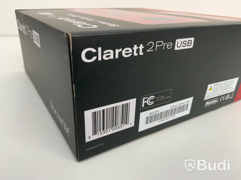 focusrite clarett 2 pre usb. Ny i kartong