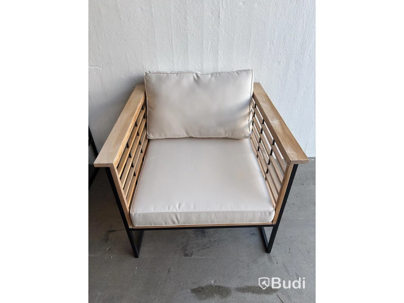 2 st. Fåtöljer inkl. Soffbord Sensum, ASPVIK COMFORT TEAK SVART