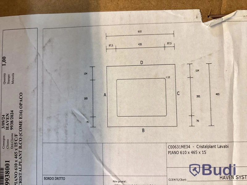 (NEW) Countertop for sink/washbasin