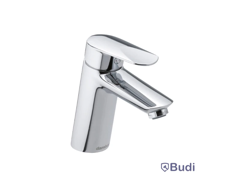 (NEW) Damixa basin mixer tap, Clover Green, chrome