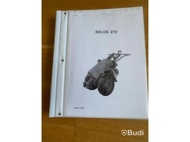Redskapsbärare, Belos 272, med vagn, klippaggregat, snöblad m.m.
