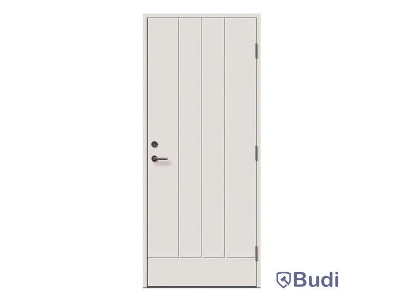 (NEW) SOLID ELEMENTS YSTAD EXTERIOR DOOR 9X21 RIGHT-HAND WHITE