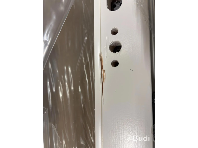 (NEW) SOLID ELEMENTS WOOD PATIO DOOR, FULLY GLAZED, 3-GLAZED VHED 9X21, LEFT-HINGED