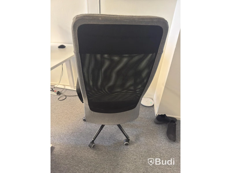 Height-adjustable desk incl. office chair and drawer unit