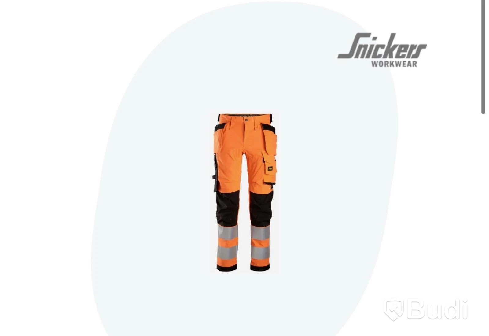(NEW) SNICKERS WORKWEAR 6243 AllroundWork High-Vis Work Trousers, orange/black, size 100