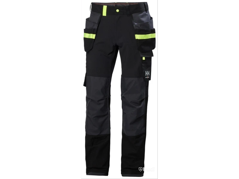 (NEW) WAIST TROUSERS HH 77405-999 OXFORD, BLACK/GREY HF, SIZE C58