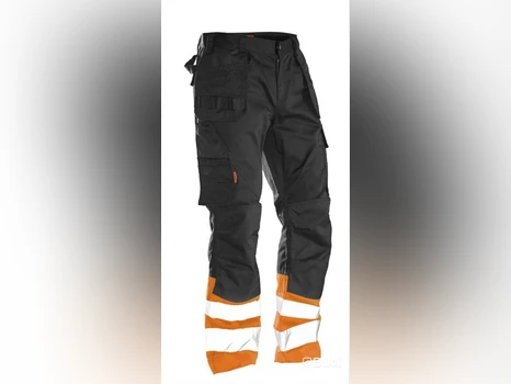 MIDJEBYXA JOBMAN 2513 SVART, \/ORANGE VARSEL KL1 STL. C48