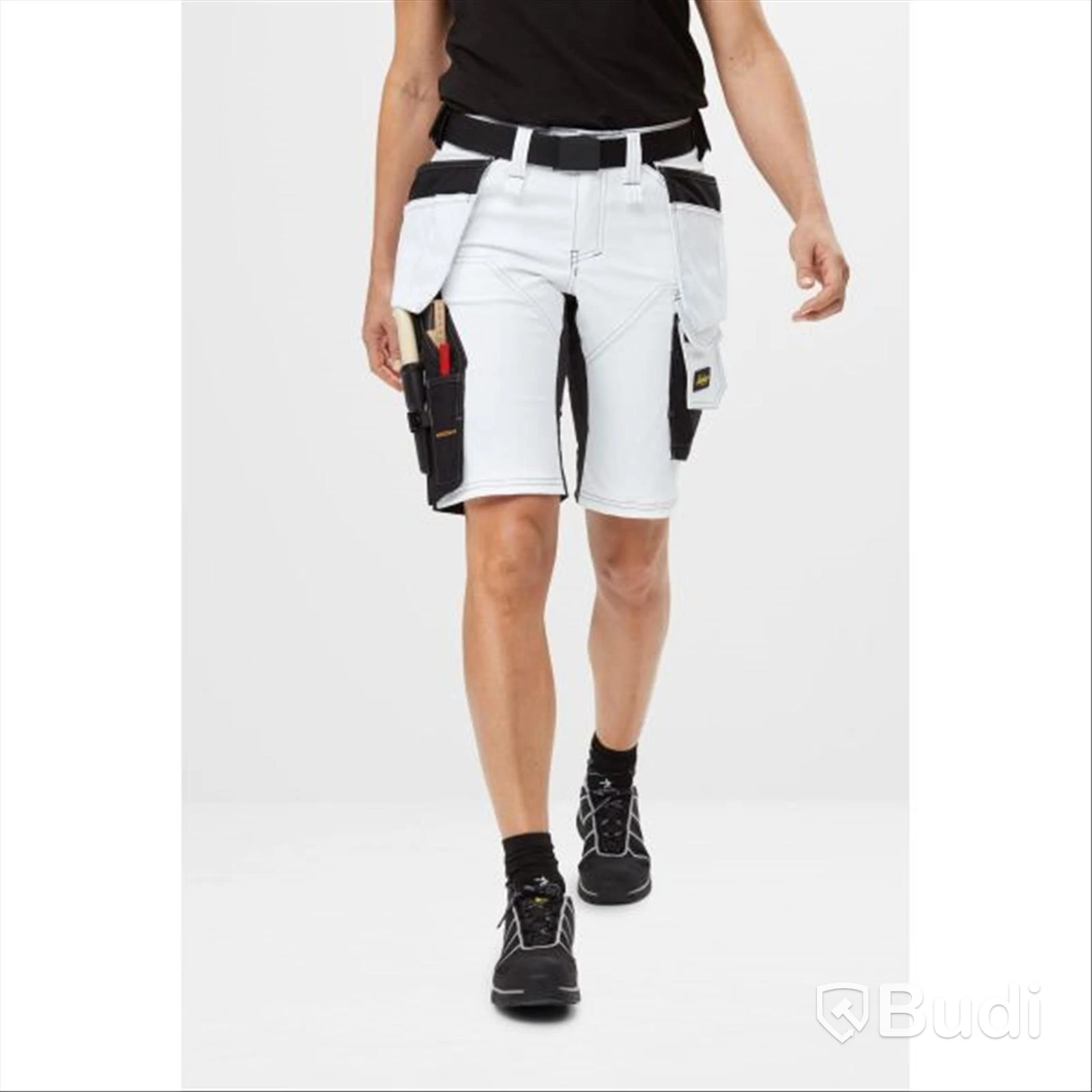 (NEW) WOMEN'S SHORTS 6147 WHITE/BLACK SIZE 40