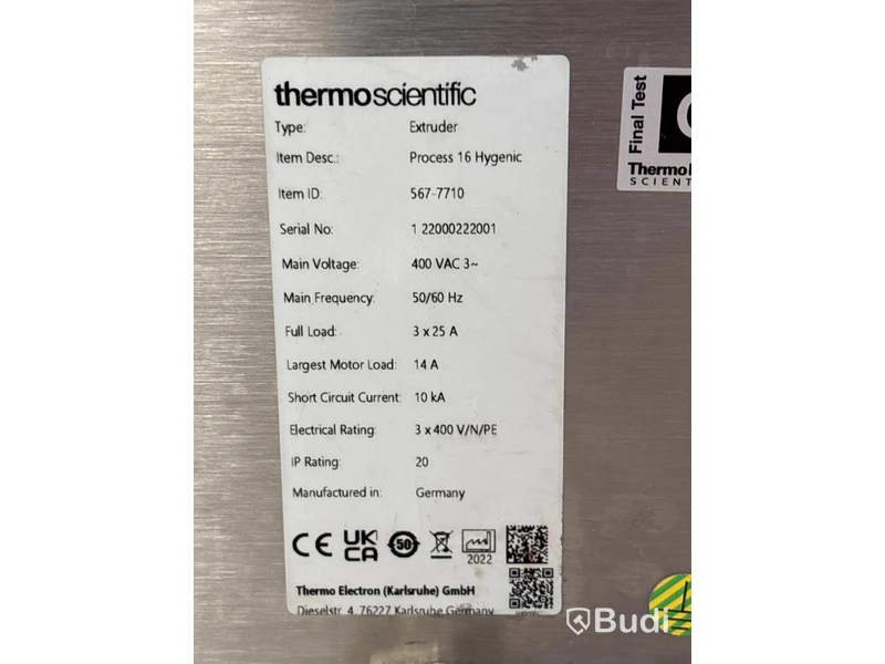 Extruder Thermo Scientific Process 16 Hygienic, 3-fas