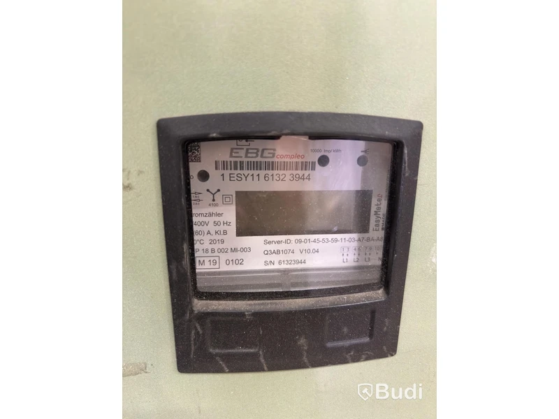 Wallbox Compleo Advanced Compact WM HC2, including distribution box with RCD and fuses.