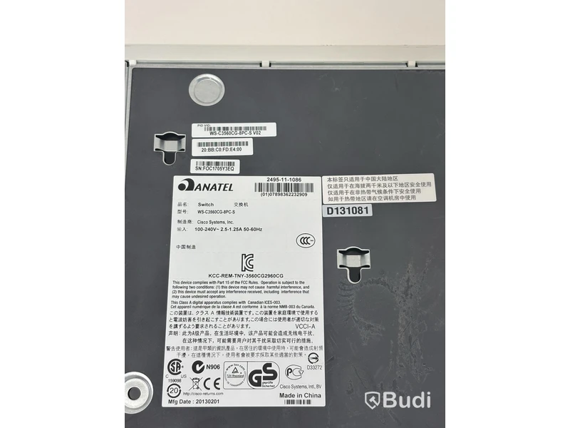 Switch Cisco, WS-C3560CG-8PC-s