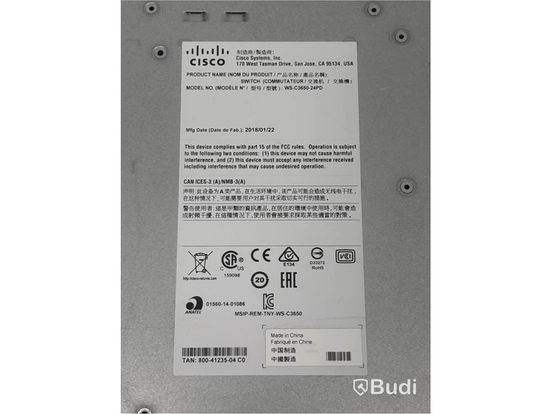 Switch Cisco WS - C3650 - 24PD
