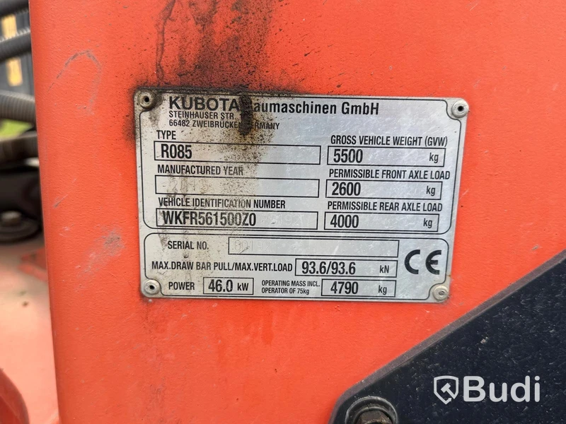 Hjullastare, Kubota R085 -2015