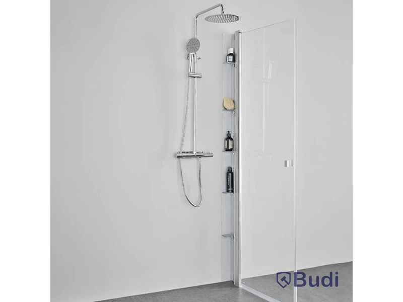 Hafa Place Shower Shelf, Silver