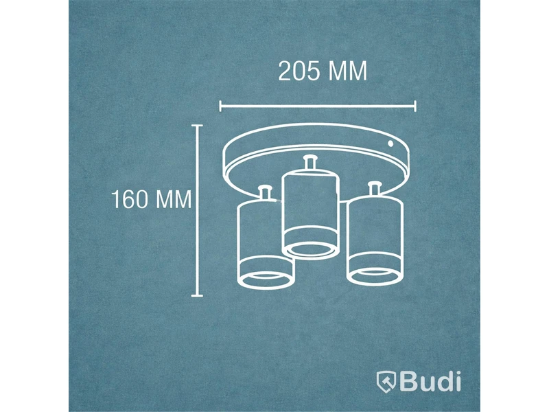 (NEW) 4 PCS. GELIA ÄLÖ RONDELL 3-SPOT CEILING LIGHT, WHITE