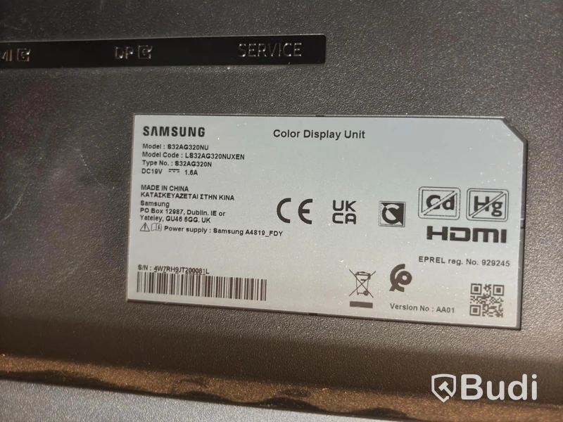 2 st. bildskärmar Samsung S32AG320NU, 32 tum, UHD
