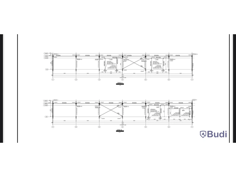 Stålhall, ca 745 m², 37,8x19,7 m