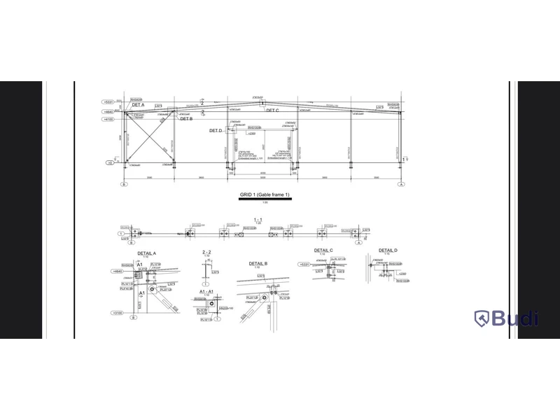 Stålhall, ca 745 m², 37,8x19,7 m
