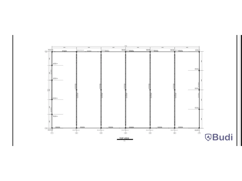 Stålhall, ca 745 m², 37,8x19,7 m