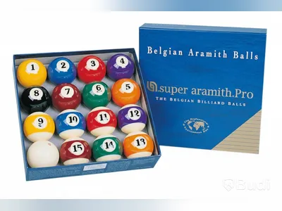 Biljardbollset - Aramith Super Pro samt 6 st biljardköer, Nya
