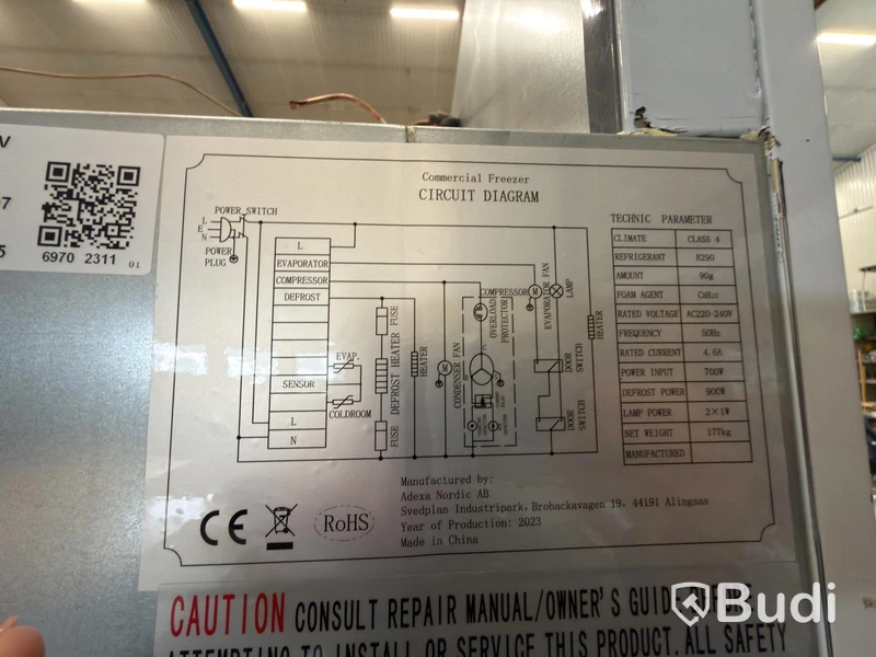 Adexa F1200V Freezer Cabinet, 2023