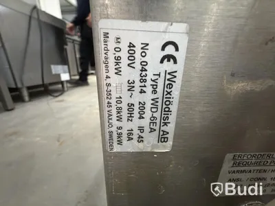 Wexiödisk WD-GEA dishwasher, 9 kW, 3-phase