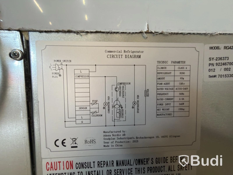 Refrigerated counter Adexa RG42V, 225 cm
