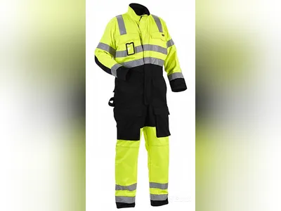 OVERALL BLK 6373-1804 GUL\/SV, VARSEL KL3 STL. C52