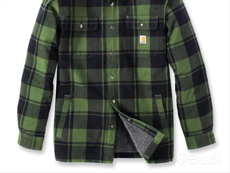 SKJORTA CARHARTT 101939GD3, GRÖN\/SVART STL. S