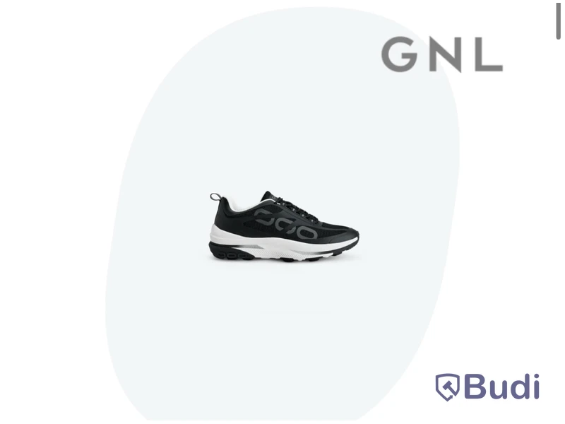 (NEW) GNL Track Walk Sneakers, Black, Size 38